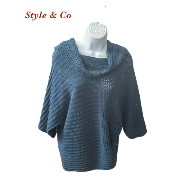 Style & Co. Dark Teal S/S Sweater Sz. L - Picture 3 of 5